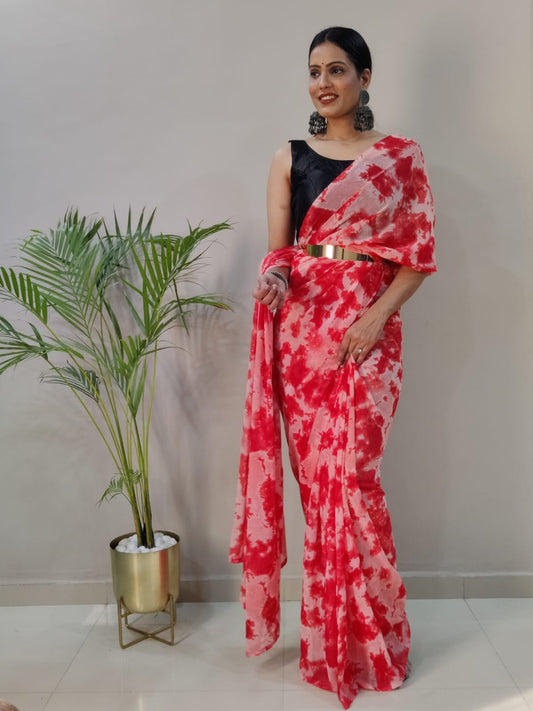 Beautiful 1 Min Sarees With Our Real Modeling Shoot Beautiful prisma dyed print