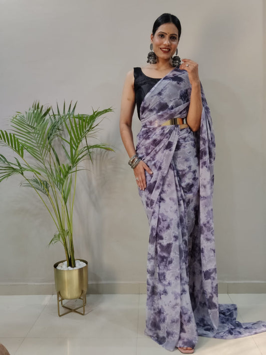 Beautiful 1 Min Sarees With Our Real Modeling Shoot Beautiful prisma dyed print